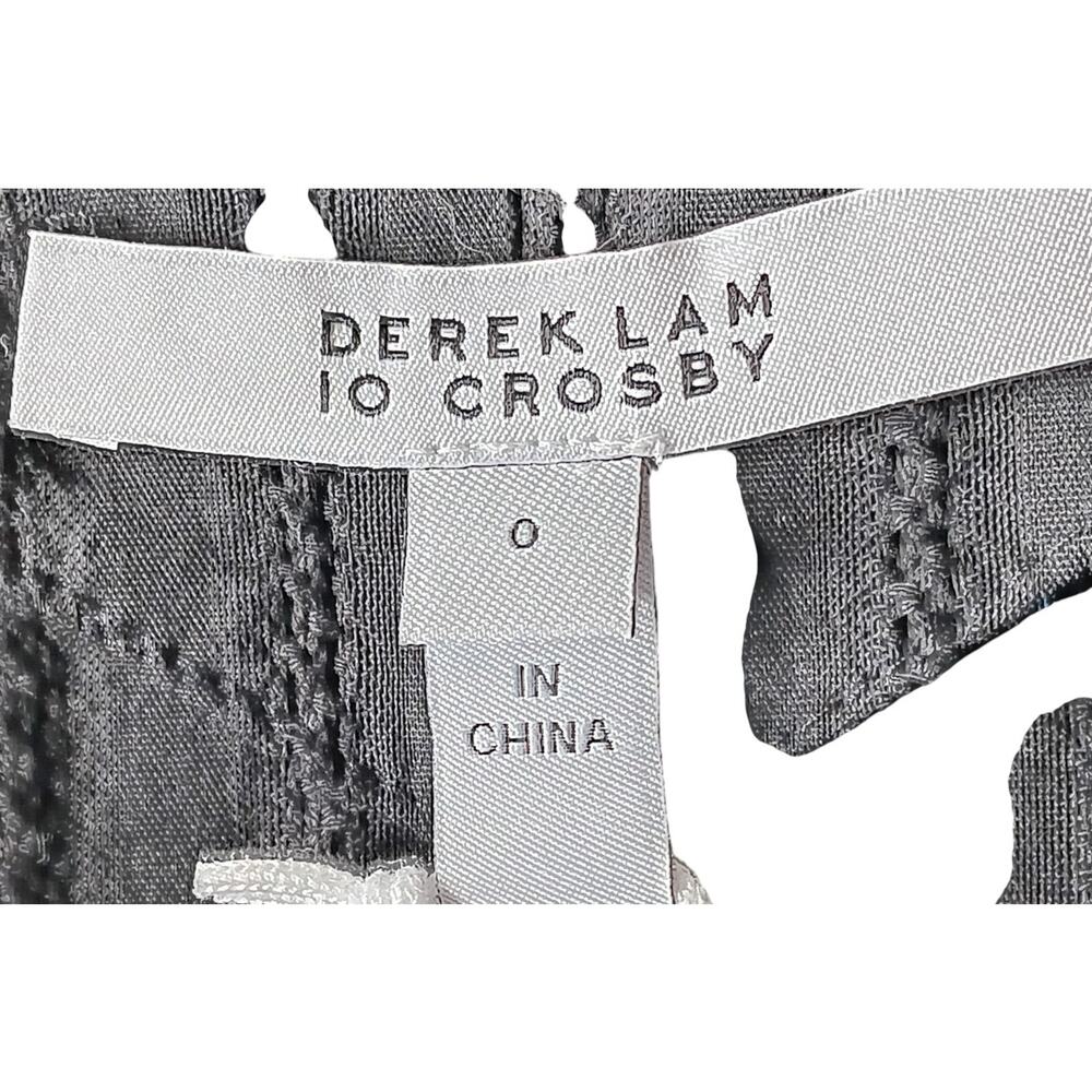 Derek Lam 10 Crosby Abby Black Cotton Tie Waist Mini Dress Sz 0 NWT $425 - Picture 14 of 16